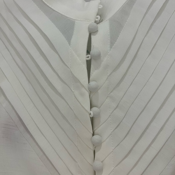 White print long sleeve blouse - Picture 3 of 5